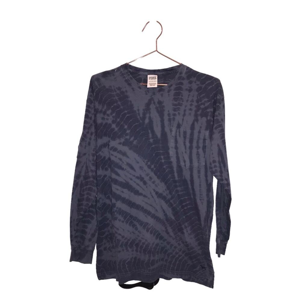 Pink Victoria’s Secret tie dye long sleeved t shirt living for the weekend